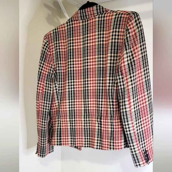 Vintage Giorgio Armani Checked Blazer Jacket Made In Italy Size 40 Wool - Picture 3 of 9